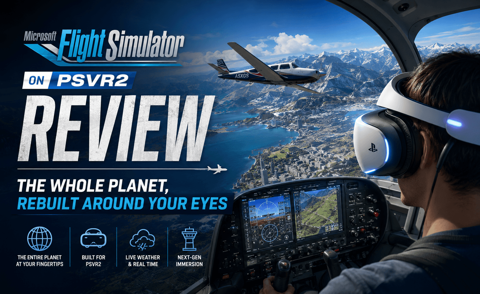 Microsoft Flight Simulator on PSVR2 Review — The Whole Planet, Rebuilt Around Your Eyes